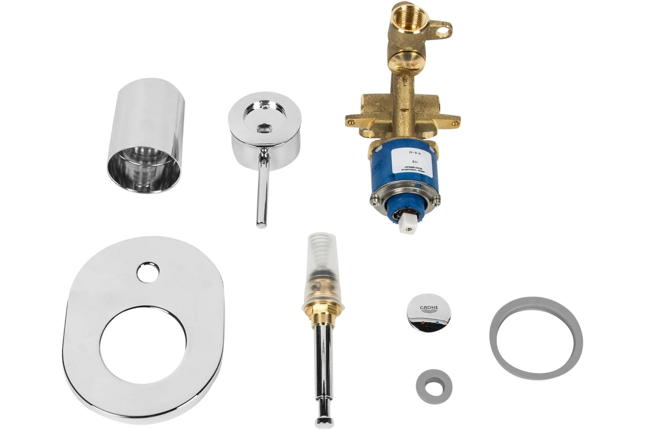 Смеситель для ванны GROHE BauClassic в комплекте с монтажной частью, хром (29047000)