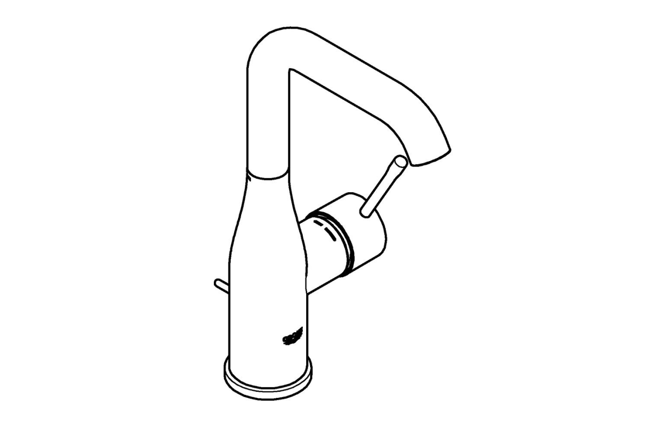Смеситель для раковины GROHE Essence с донным клапаном, L-size, хром (32628001)
