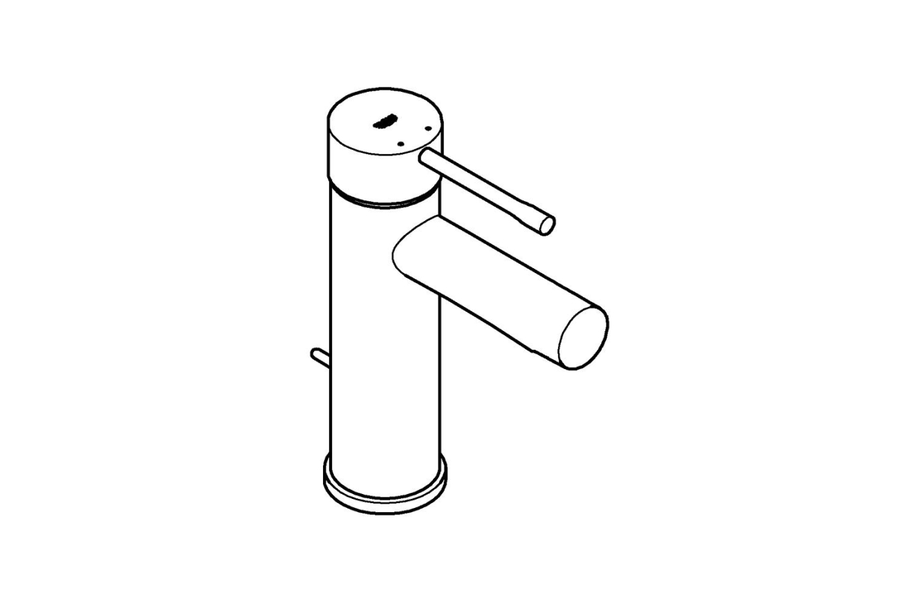 Смеситель для раковины GROHE Essence с донным клапаном, S-size, хром (32898001)