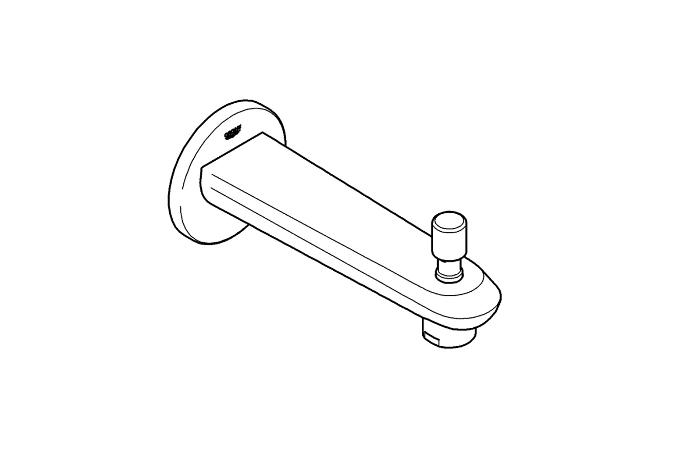 Излив для ванны GROHE Eurodisc Cosmopolitan с переключателем ванна/душ, хром (13279002)