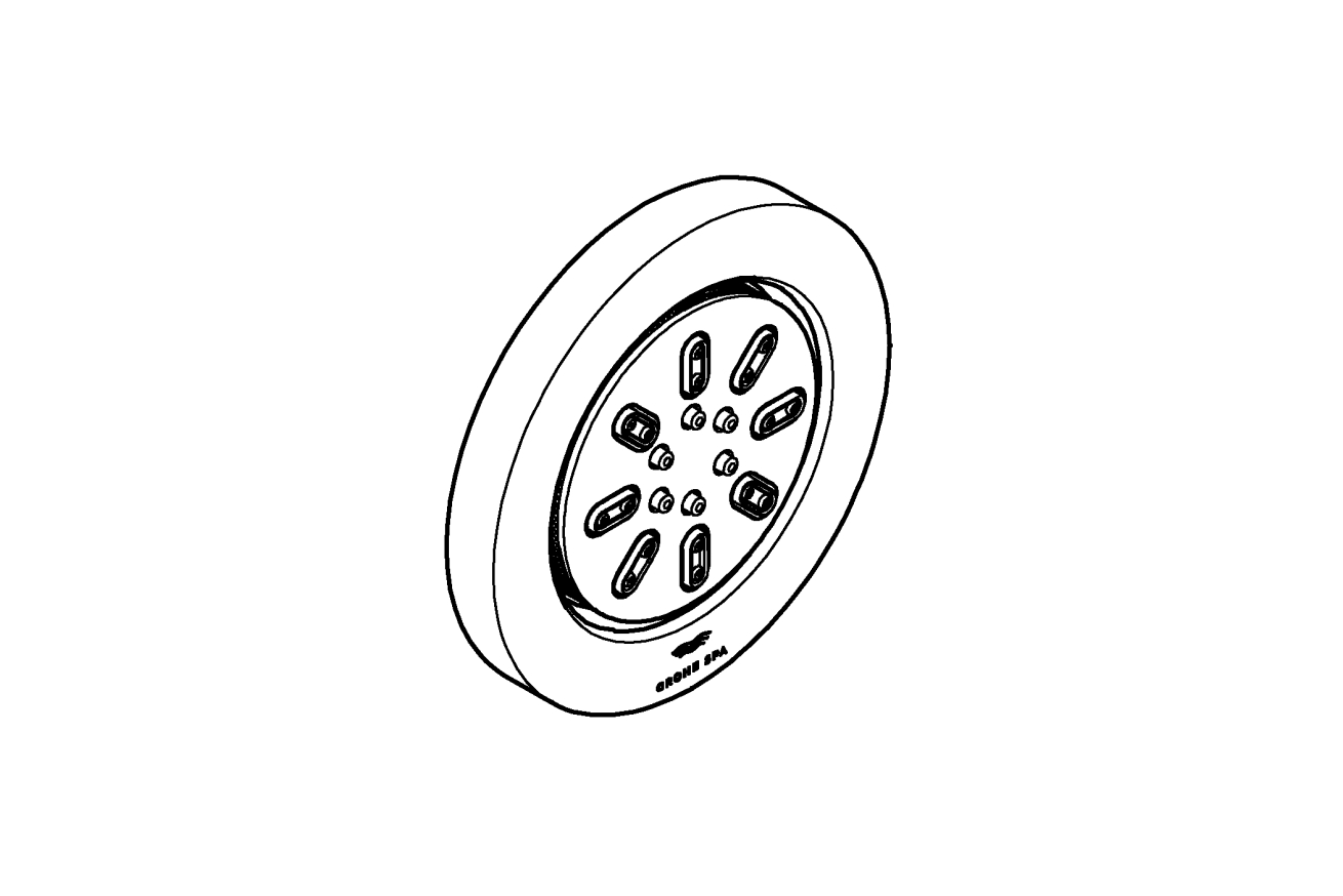 Боковой душ GROHE Rainshower Aqua, круглый, 2 режима струи, темный графит глянцевый (26801A00)