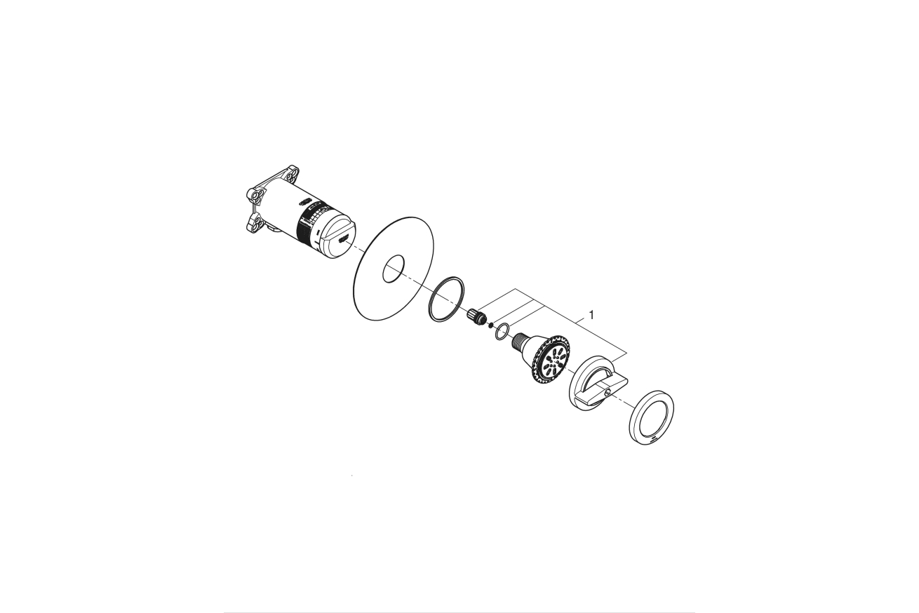 Боковой душ GROHE Rainshower Aqua, круглый, 2 режима струи, никель глянцевый (26801BE0)