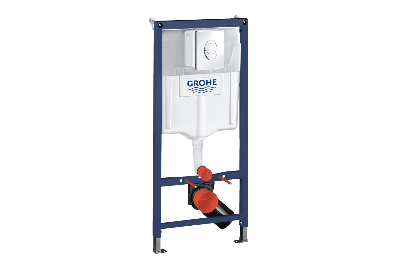 Инсталляция для подвесного унитаза GROHE Solido 3 в 1, с накладной панелью Skate Air (38956000)
