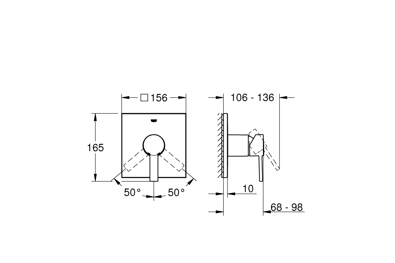 Внешняя часть смесителя для душа GROHE Allure, хром (24069000)