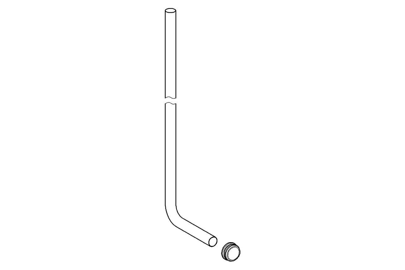Сливная трубка для смывного устройства для унитаза GROHE, 1000x200 мм, хром (37108000)