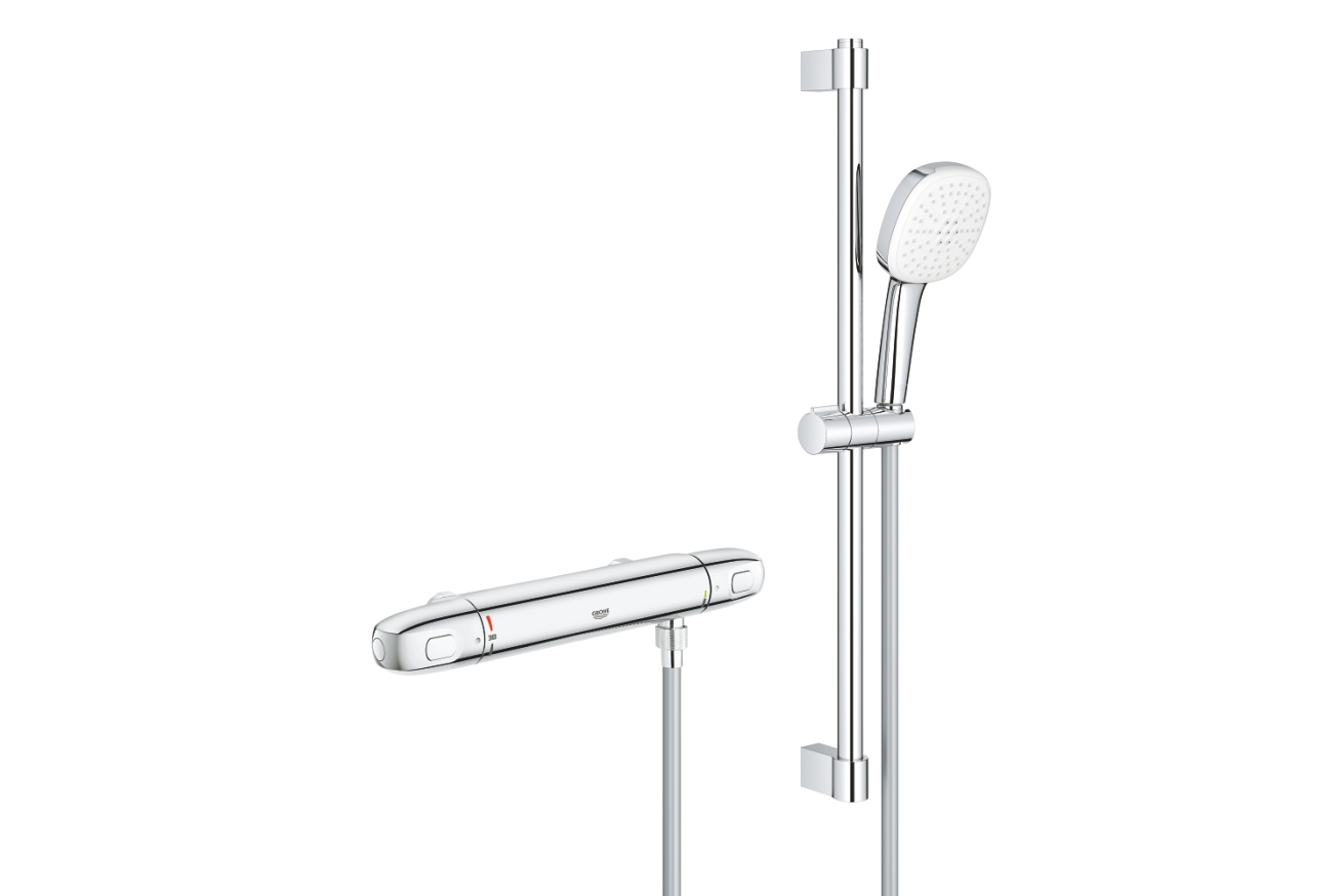 Термостат для душа GROHE Grohtherm 1000 с душевым гарнитуром, хром (34819005)