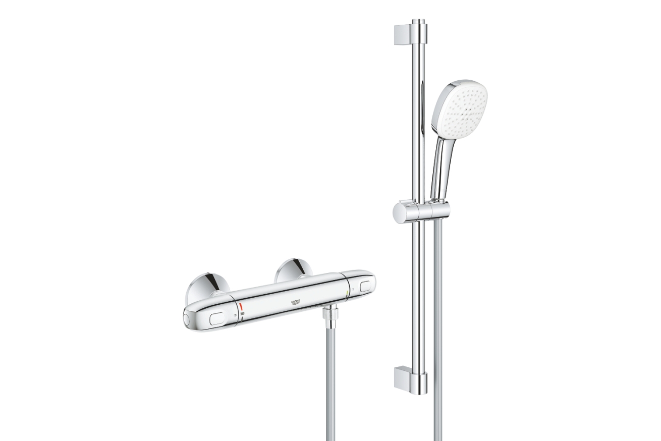 Термостат для душа GROHE Grohtherm 1000 с душевым гарнитуром, хром (34820005)