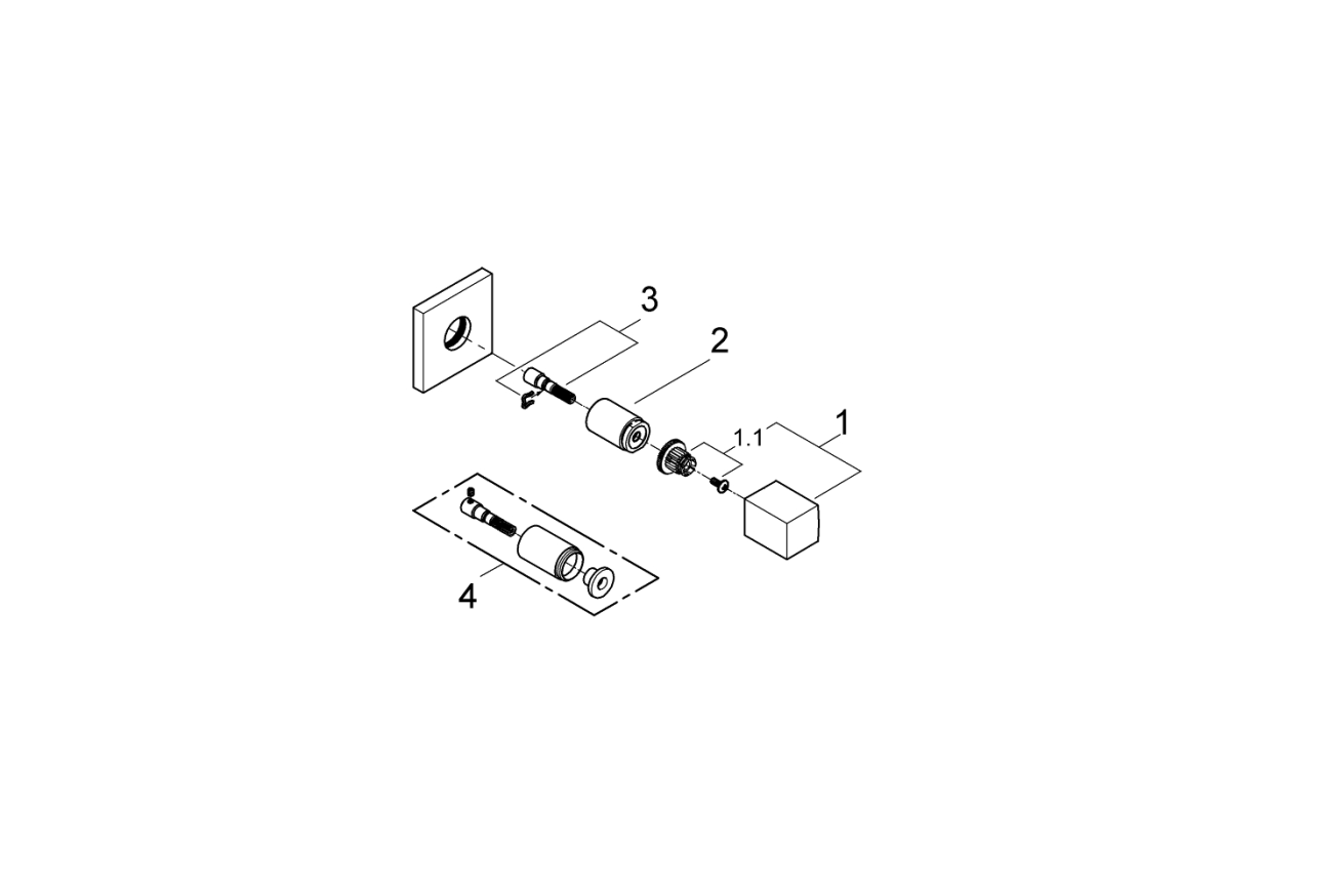 Накладная панель вентиля GROHE Eurocube, хром (19910000)