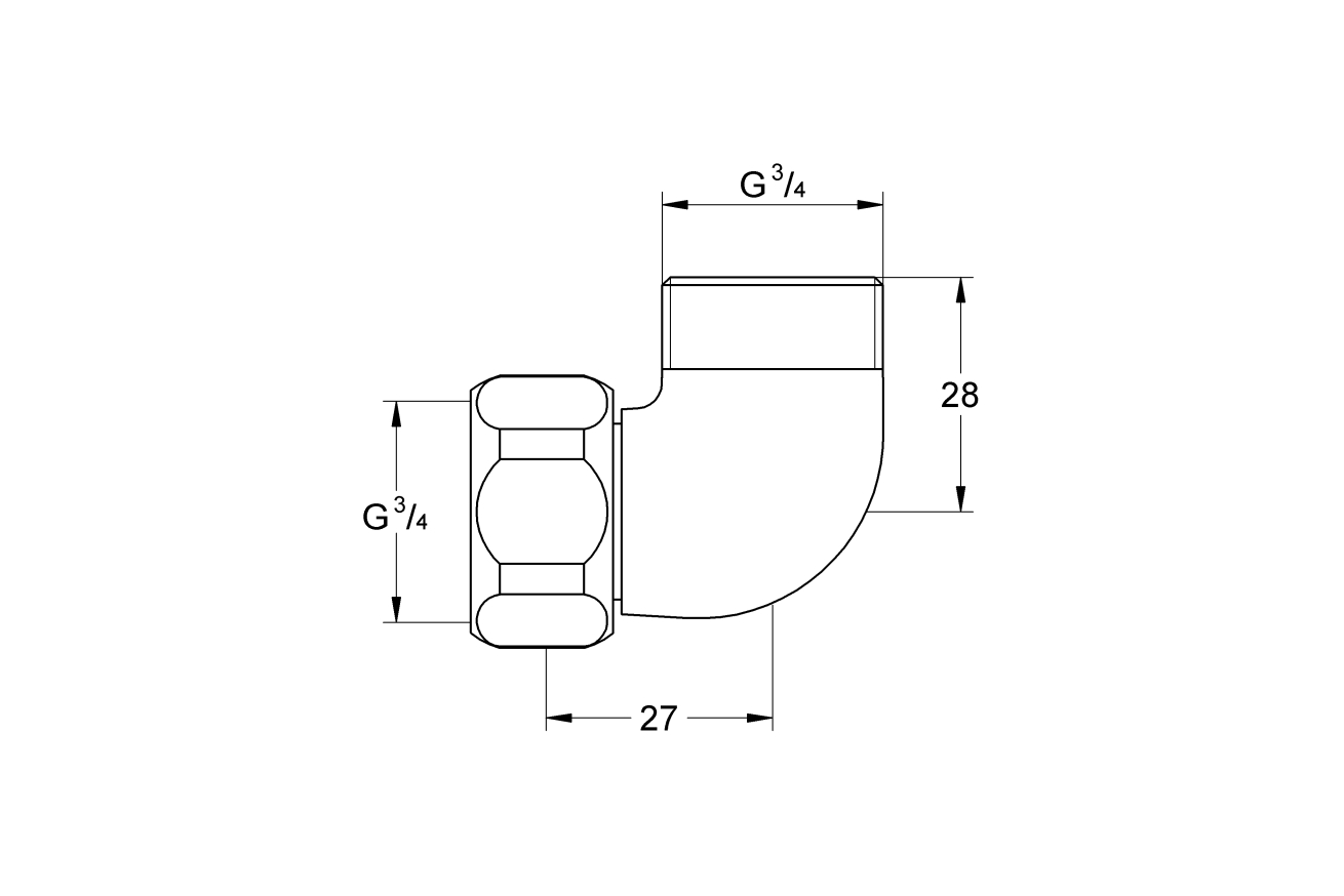 Подключение 3/4″ GROHE (12419000)