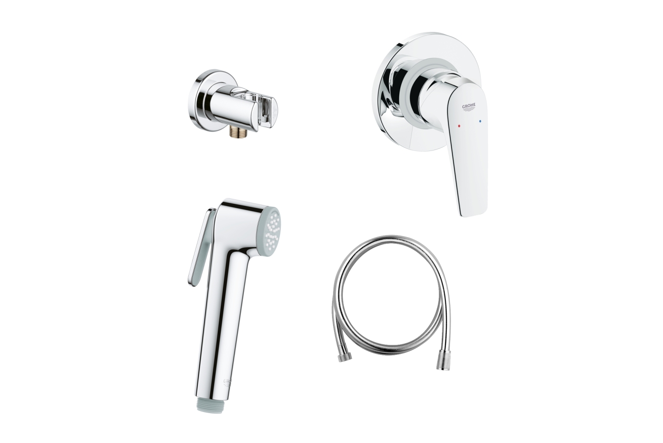 Готовый комплект для гигиенического душа, GROHE BauFlow, хром, (124900)