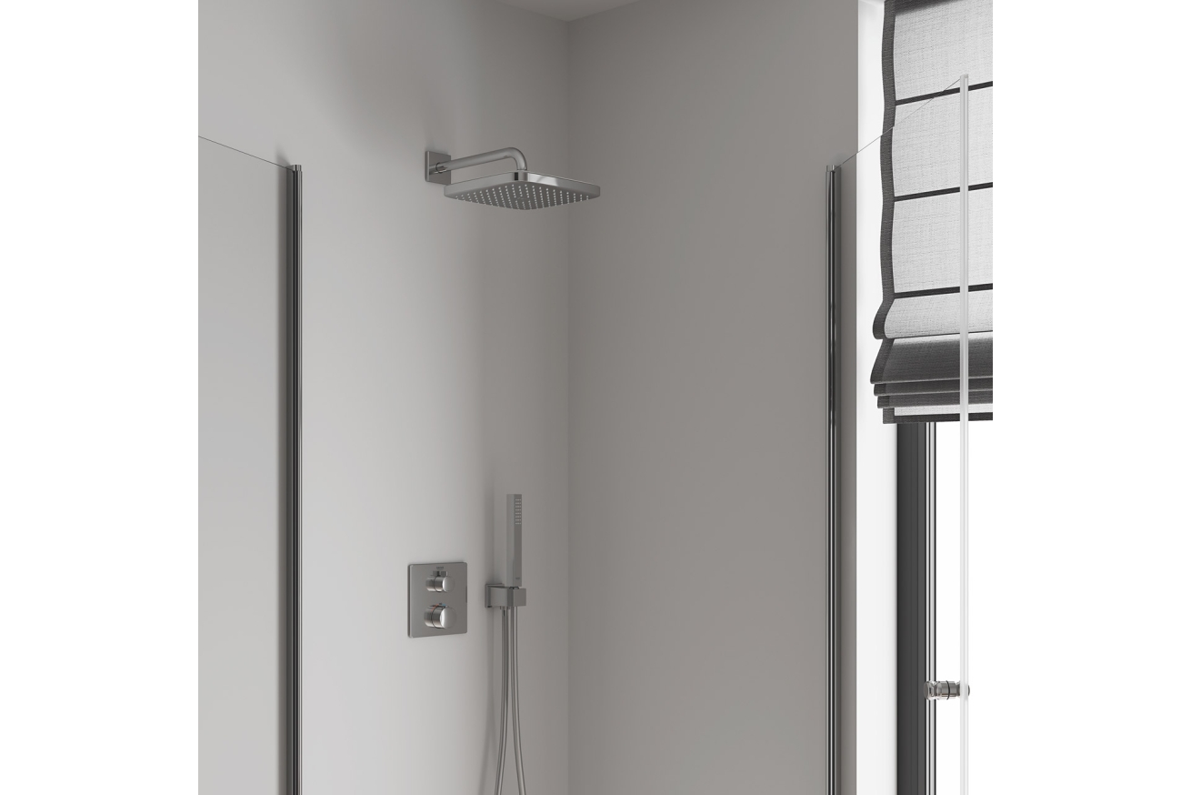 Верхний душ GROHE Tempesta Cube 250, 9,5 л/мин, 1 режим, 380 мм, хром (26682000)