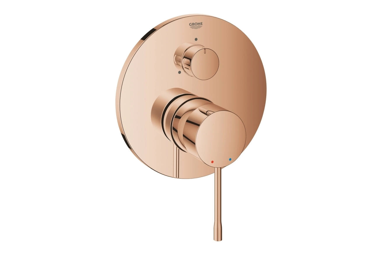 Внешняя часть смесителя для ванны GROHE Essence с переключателем на 3 положения, теплый закат глянец (24092DA1)