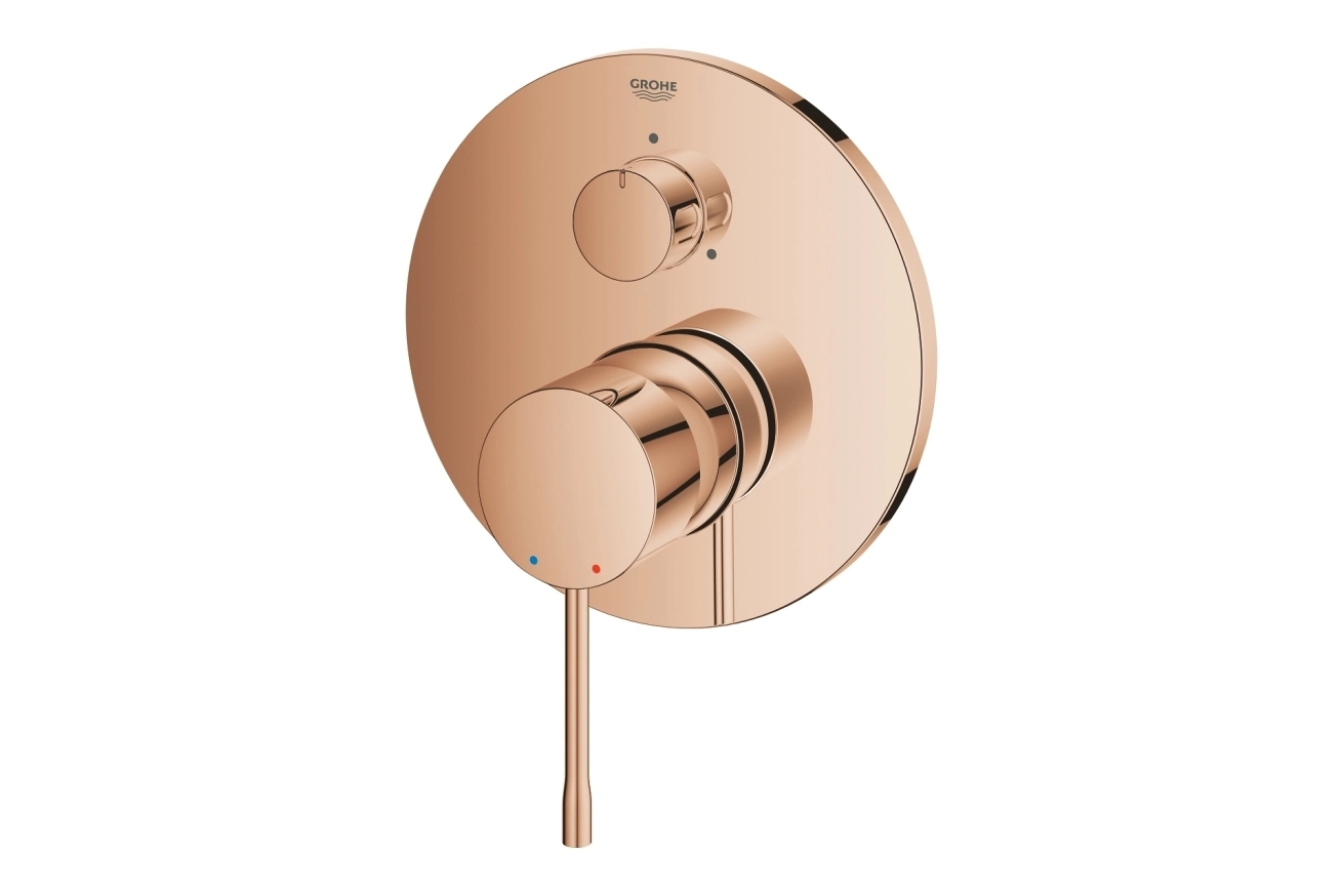 Внешняя часть смесителя для ванны GROHE Essence с переключателем на 3 положения, теплый закат глянец (24092DA1)