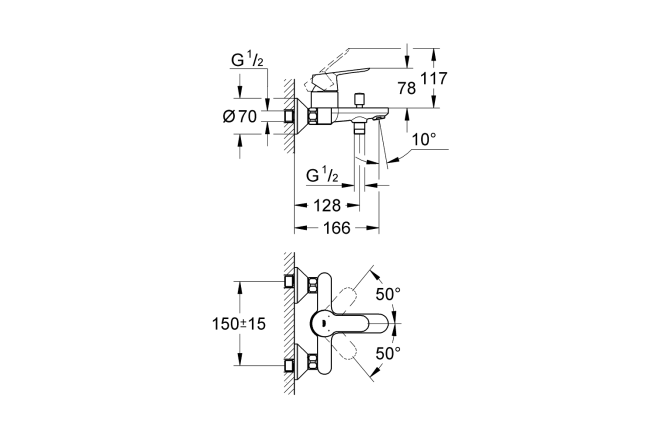 Готовый комплект для ванной комнаты GROHE BauEdge (NB0048)