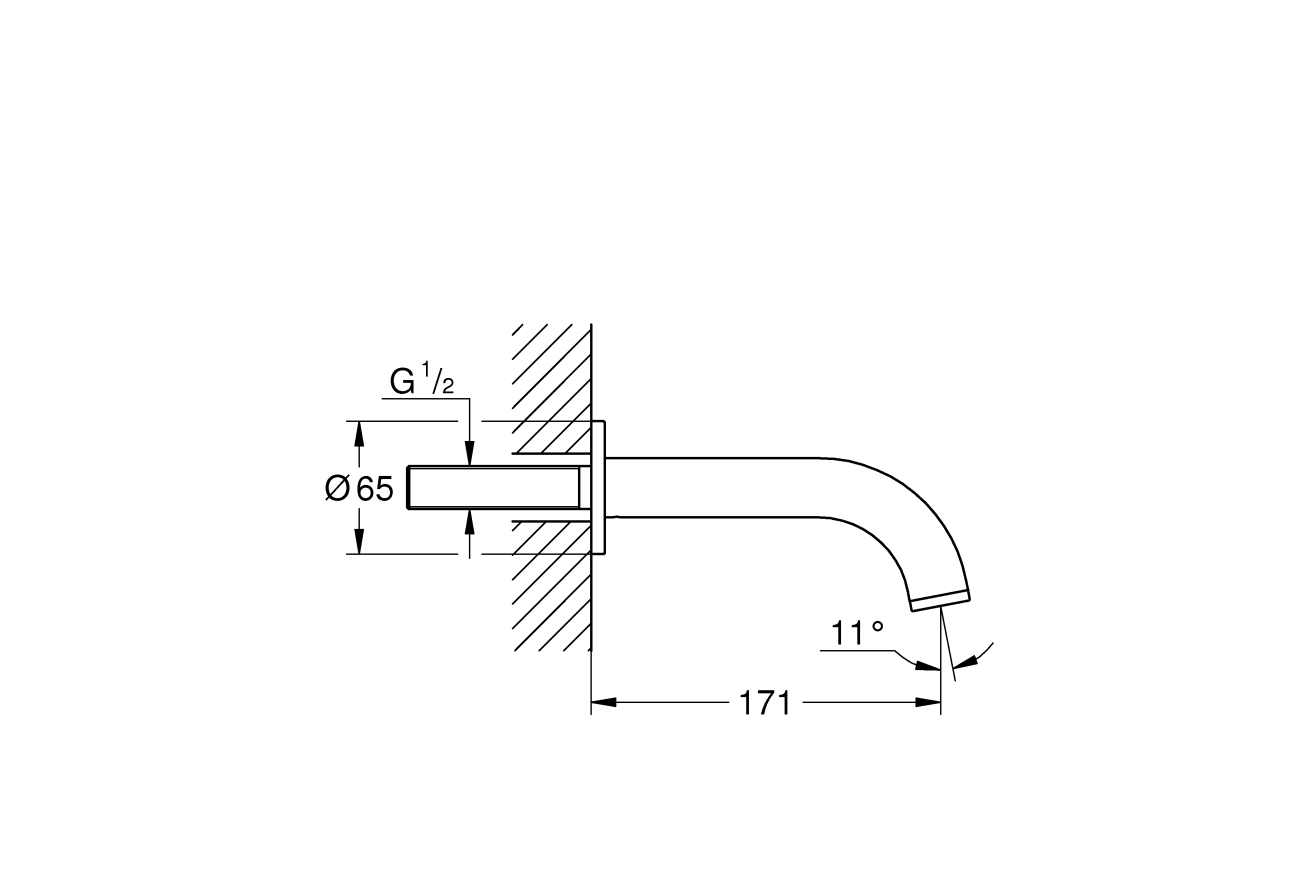 Излив для ванны GROHE Atrio, суперсталь (13139DC3)
