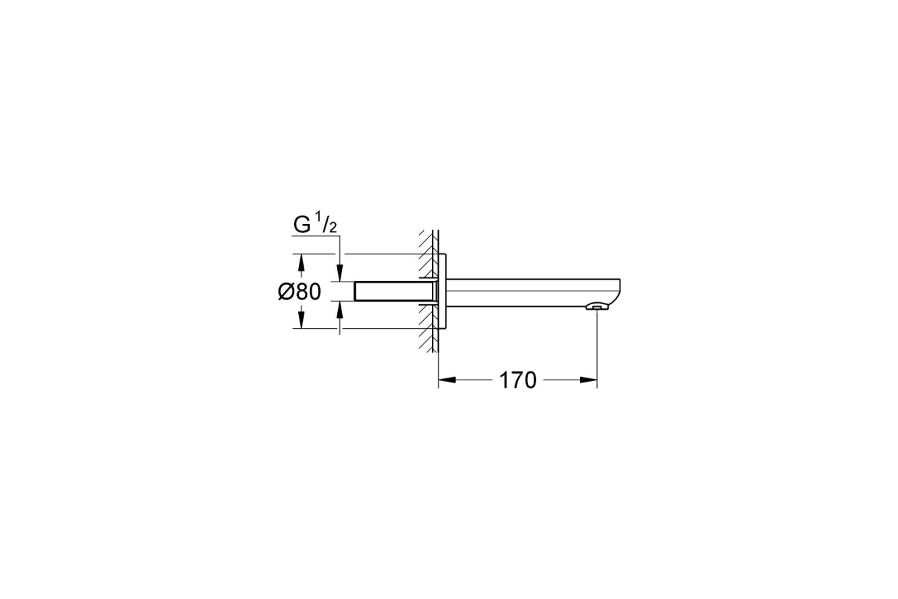 Излив для ванны GROHE Eurosmart Cosmopolitan, хром (13261000)