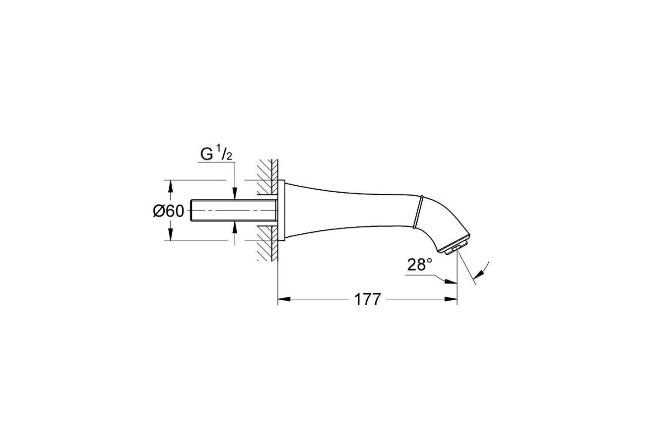 Излив для ванны GROHE Grandera, хром/золото (13341IG0)