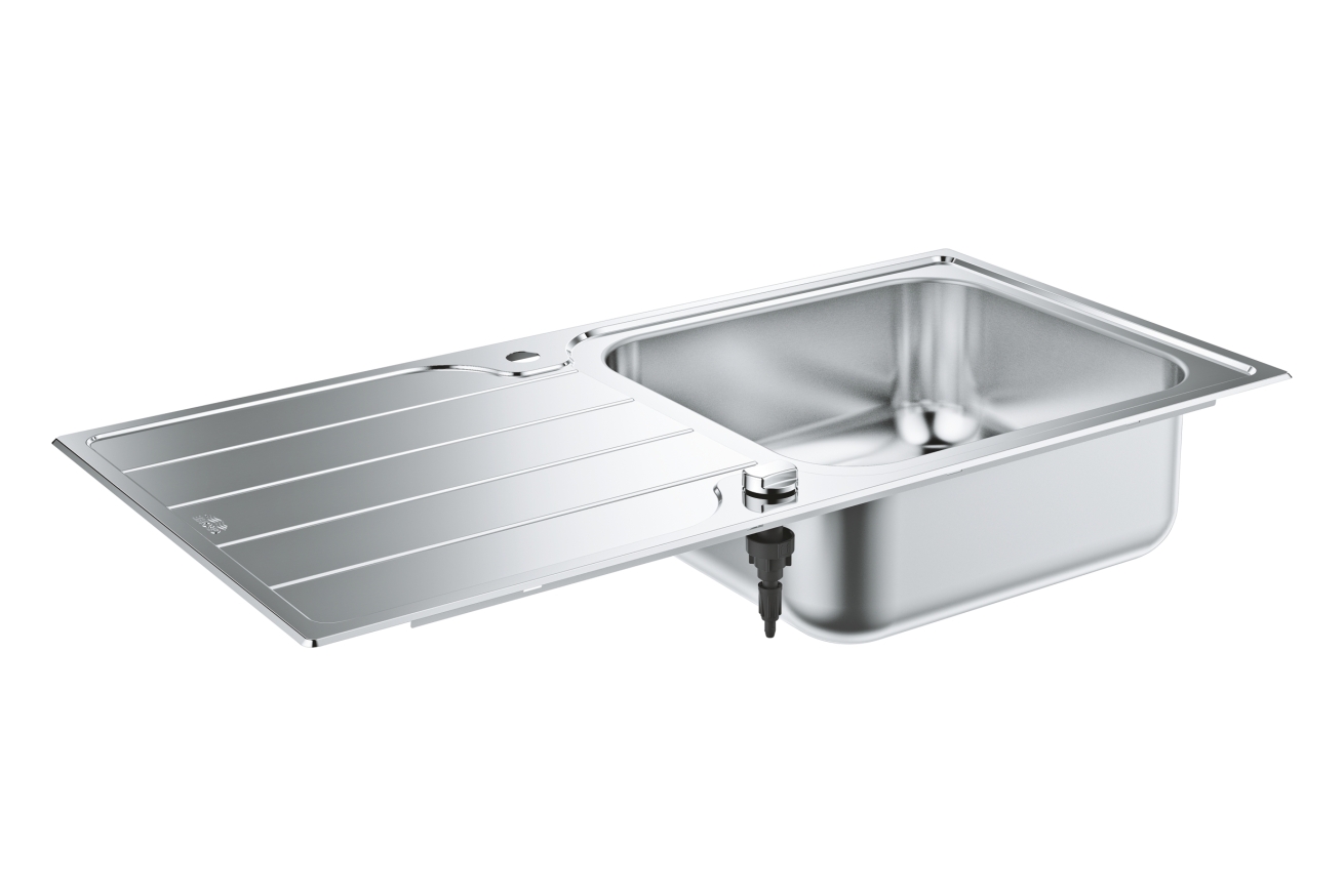 Мойка из нержавеющей стали с корзинчатым вентилем GROHE K500, 100/50 (31563SD1)