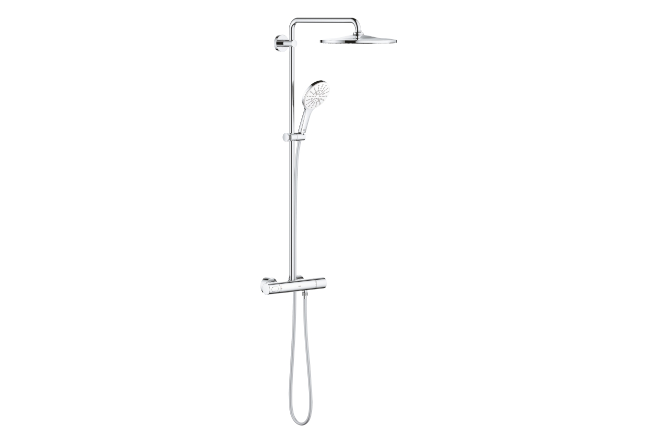 Душевая система GROHE Rainshower SmartActive 310 с термостатом для душа, белая луна (26648LS0)