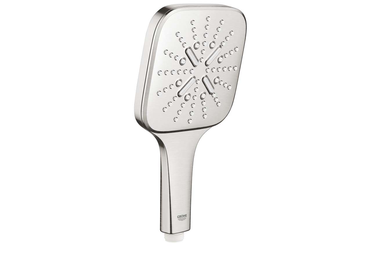 Ручной душ GROHE Rainshower SmartActive 130 Cube, 3 режима, суперсталь (26582DC0)