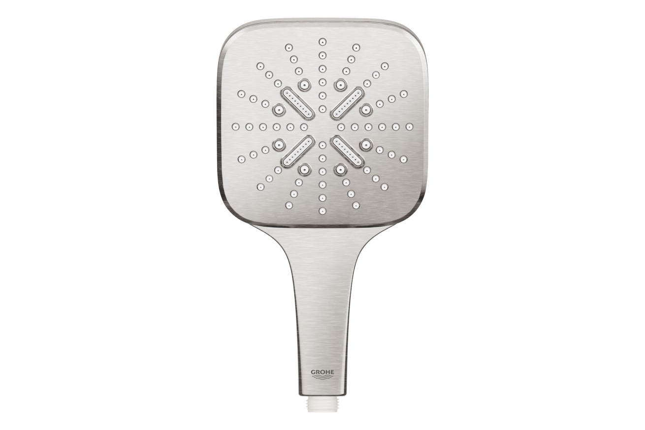 Ручной душ GROHE Rainshower SmartActive 130 Cube, 3 режима, суперсталь (26582DC0)