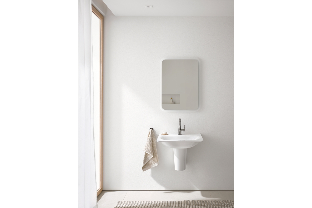 Смеситель для раковины GROHE Essence с донным клапаном, L-size, темный графит глянцевый (24174A01)