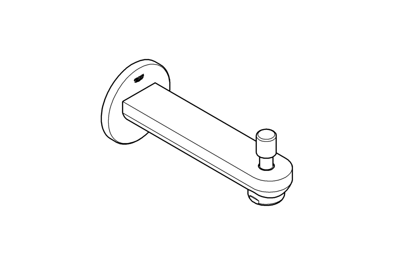 Излив для ванны GROHE Eurosmart Cosmopolitan с переключателем ванна/душ, хром (13262000)