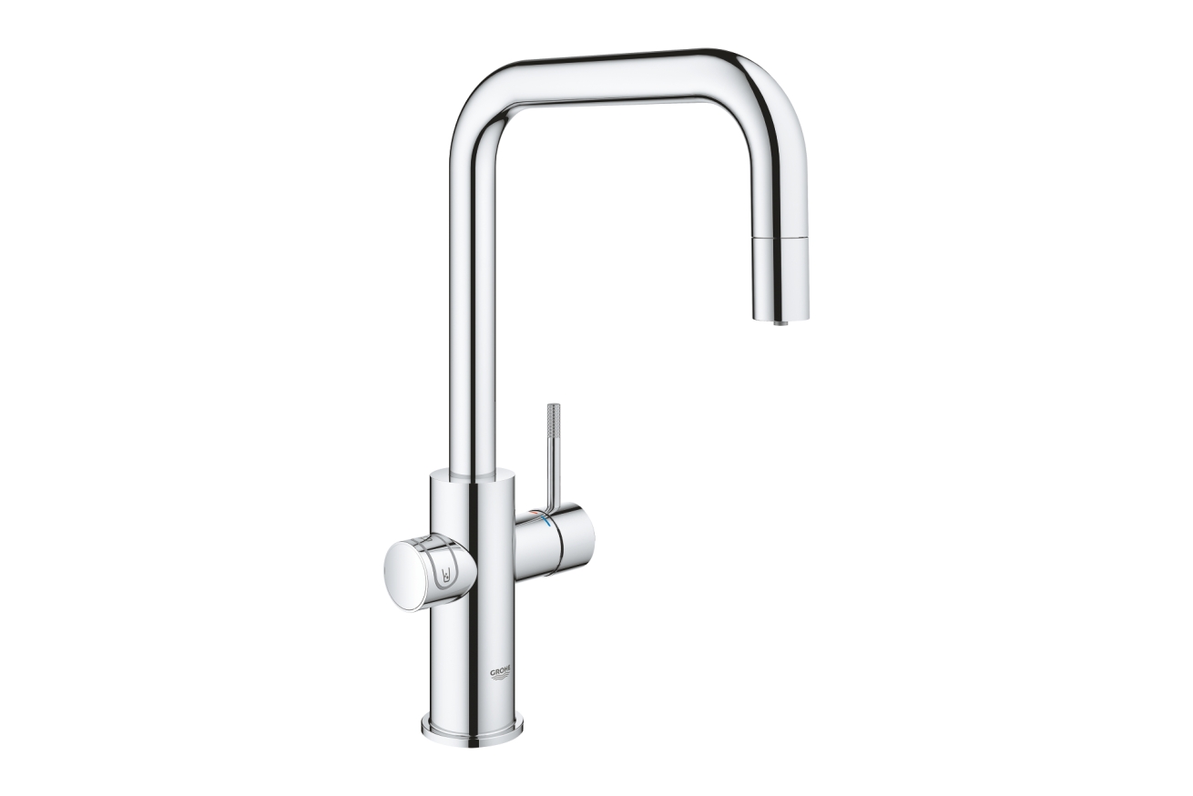 Смеситель для кухни GROHE Blue Home с системой фильтрации, охлаждения и газирования воды, Wi-Fi, хром (31543000)