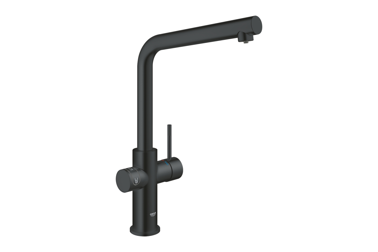 Смеситель для кухни GROHE Blue Home с системой фильтрации, охлаждения и газирования воды, Wi-Fi, черный бархат (31454KS1)