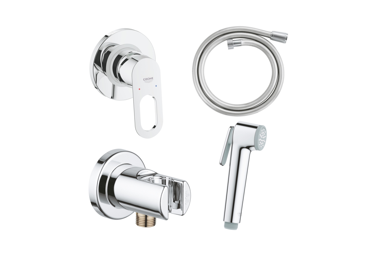Набор для гигиенического душа GROHE BauLoop скрытого монтажа, хром (125078)
