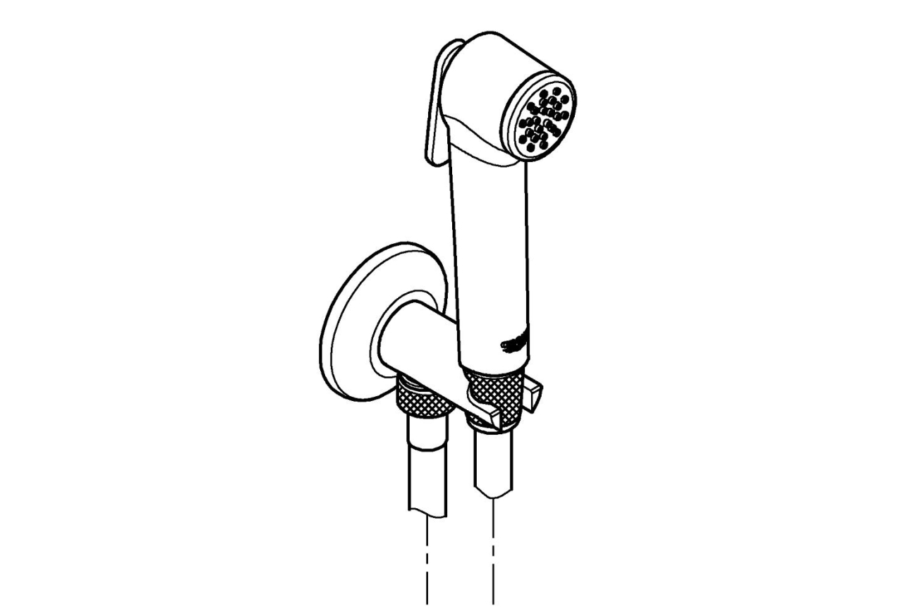 Набор для гигиенического душа, GROHE Tempesta-F Trigger Spray 30, 1000 мм, хром (26358000)