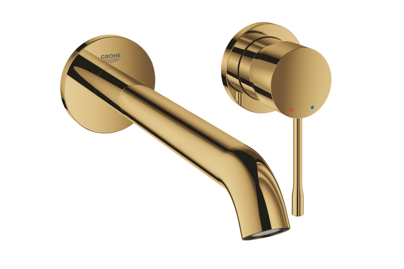 Внешняя часть смесителя для раковины GROHE Essence скрытого монтажа, на 2 отверстия, L-Size, холодный рассвет глянец (29193GL1)