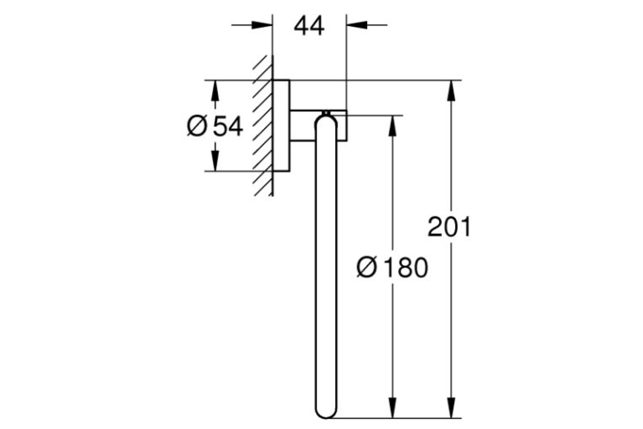 Кольцо для полотенца GROHE Start Ø 180 мм, матовый чёрный (411742430)