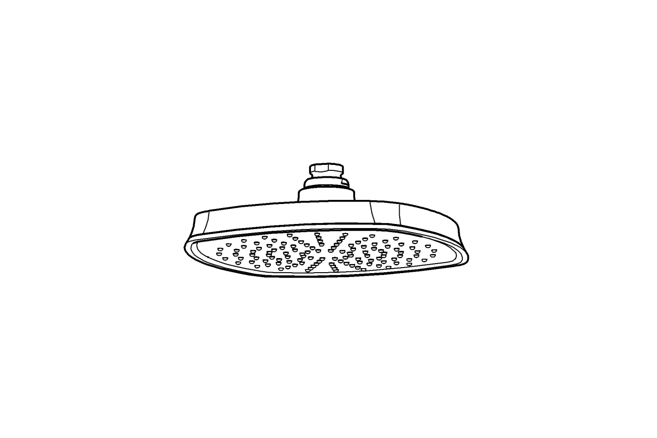 Верхний душ GROHE Rainshower Grandera 210, один режим струи, теплый закат глянцевый (27974DA0)