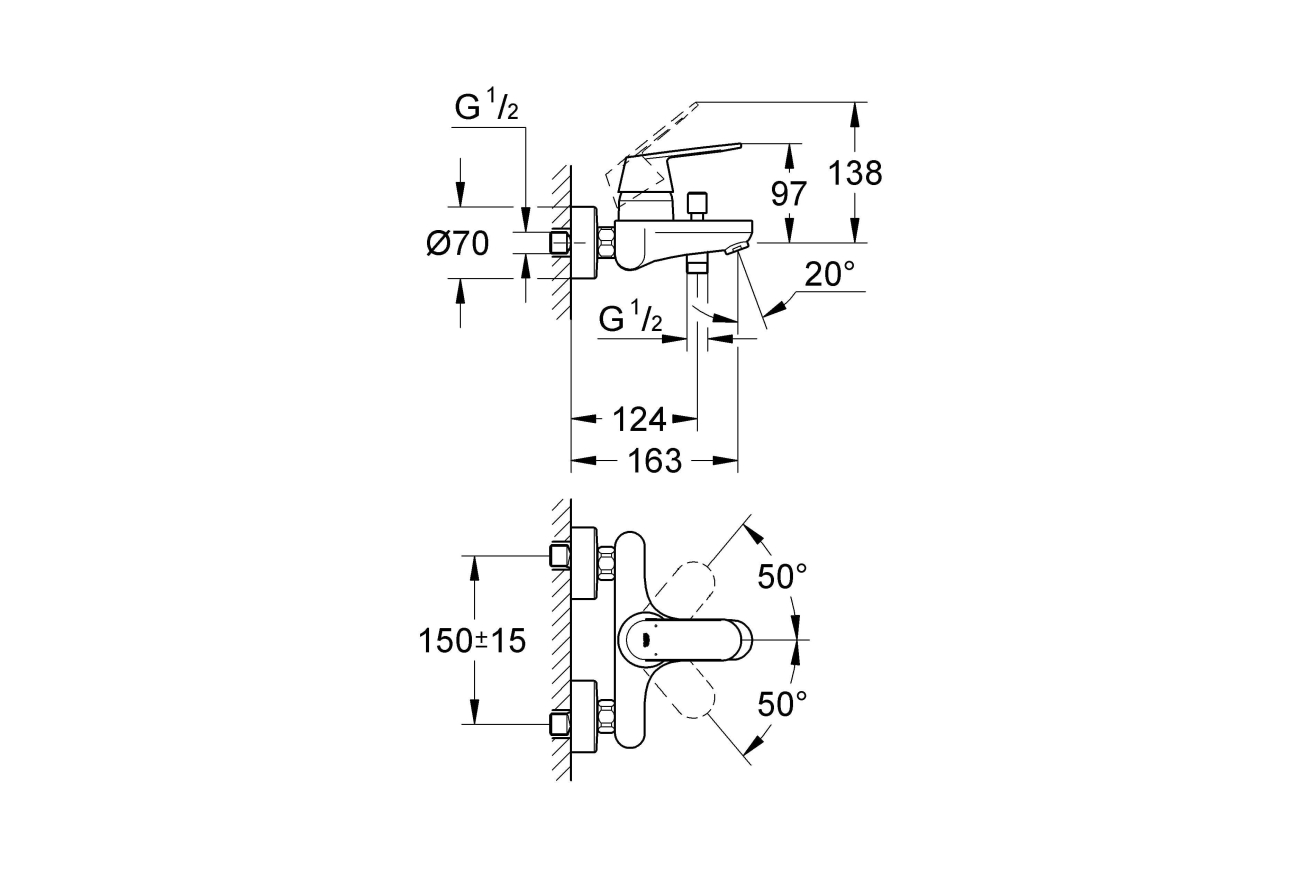 Готовый комплект для ванной комнаты GROHE Eurosmart Cosmopolitan (NB0002-2/S)
