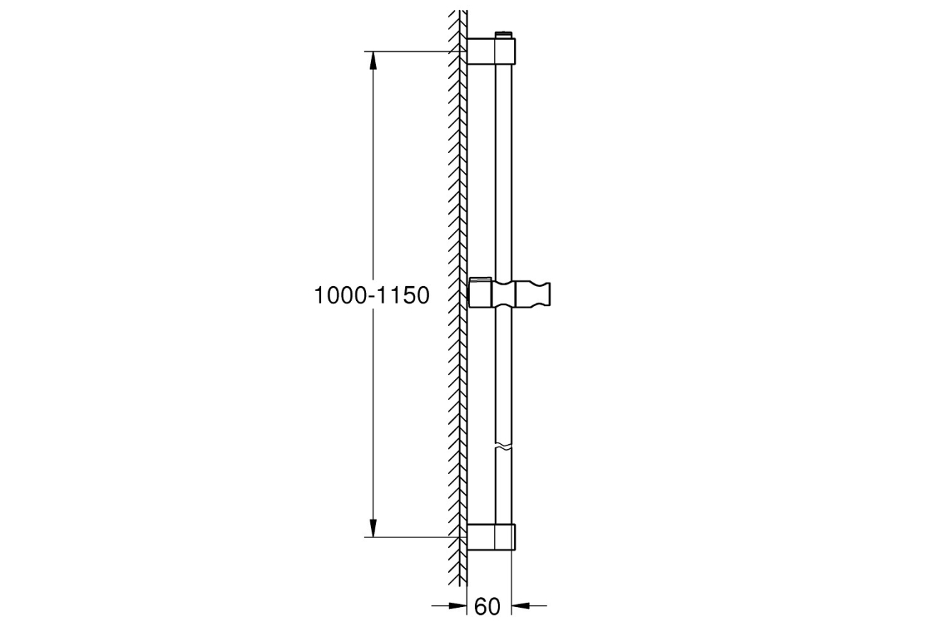 Душевая штанга GROHE Tempesta, 1150 мм, хром (26971001)