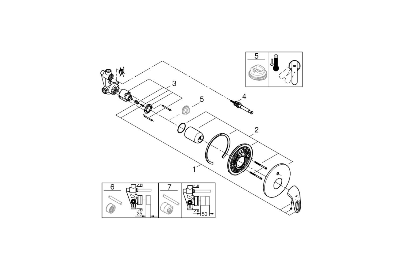 Смеситель для ванны GROHE Eurostyle, хром (33637003)