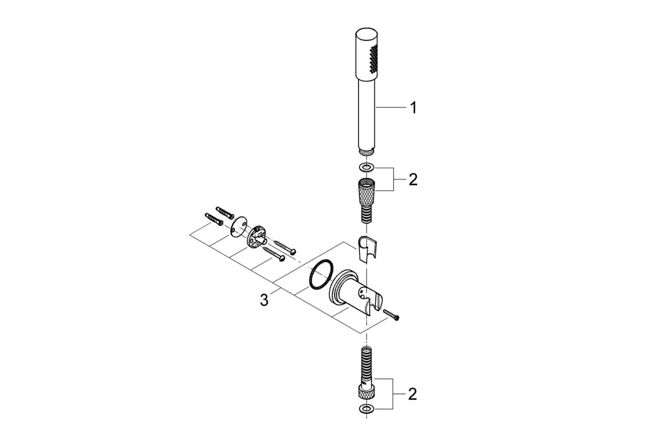 Душевой набор GROHE Sena, 1 режим, хром (28348000)