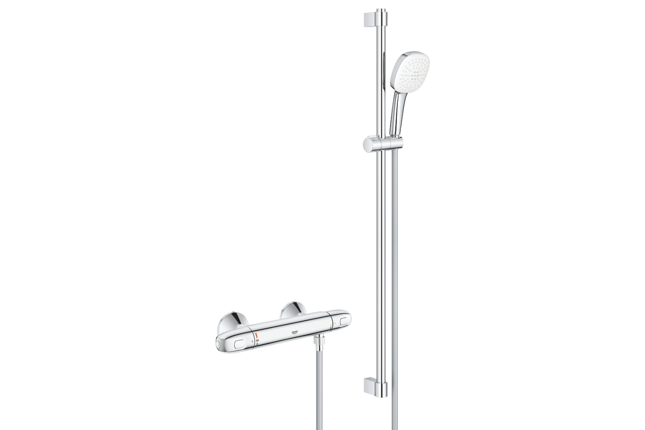 Термостат для душа GROHE Grohtherm 1000 с душевым гарнитуром, хром (34824005)