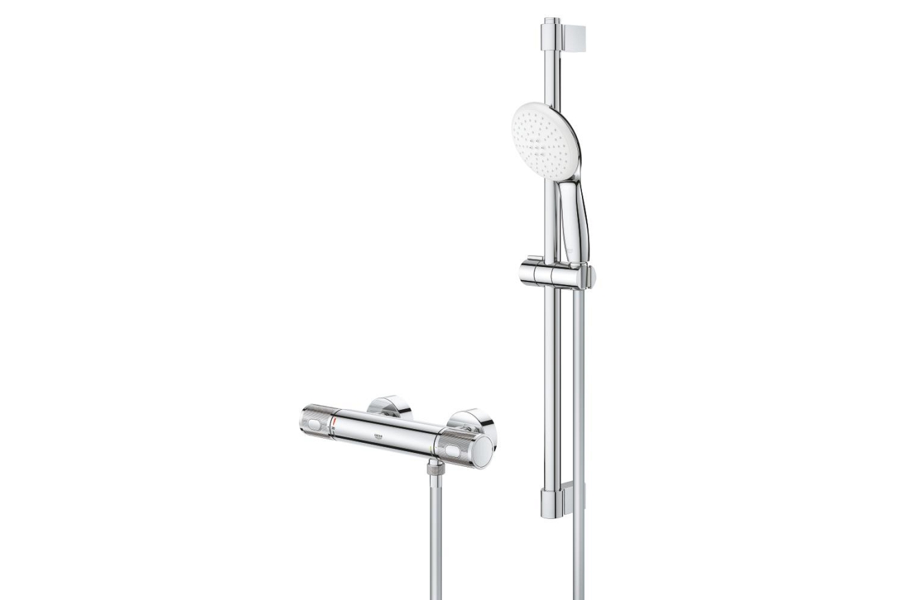 Термостат для душа GROHE Grohtherm 1000 Performance с душевым гарнитуром, хром (34834001)