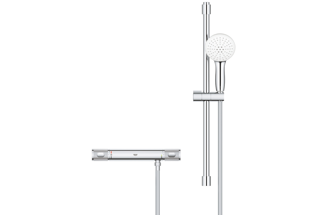 Термостат для душа GROHE Grohtherm 1000 Performance с душевым гарнитуром, хром (34836001)