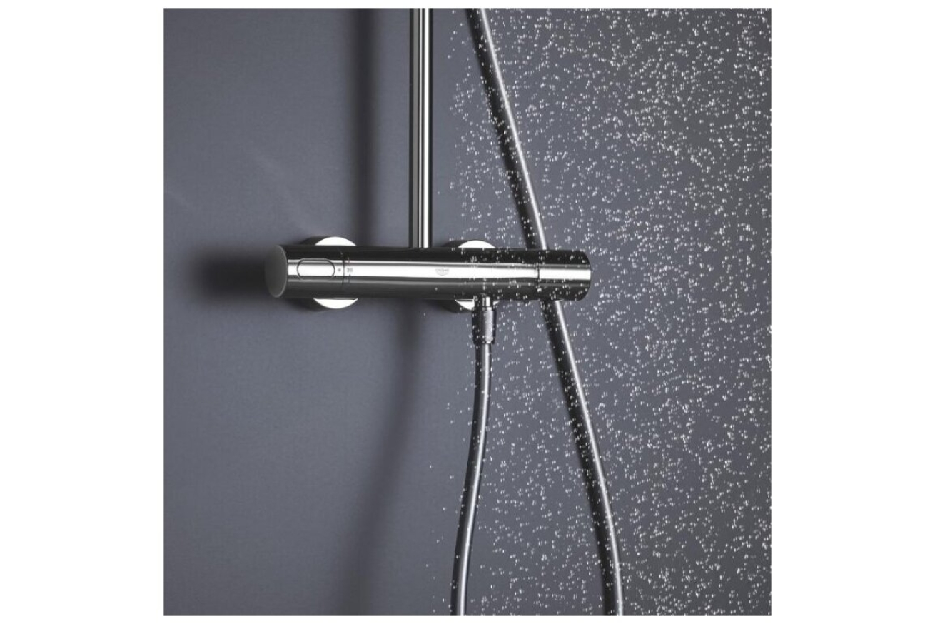 Душевая система GROHE Rainshower SmartActive 310 с термостатом для душа, белая луна (26648LS0)