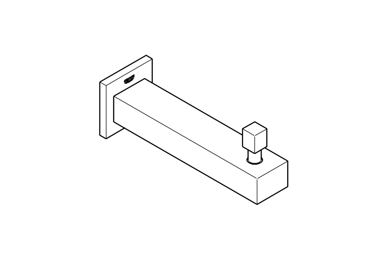 Излив для ванны GROHE Universal Cube с переключателем ванна/душ, хром (13304000)
