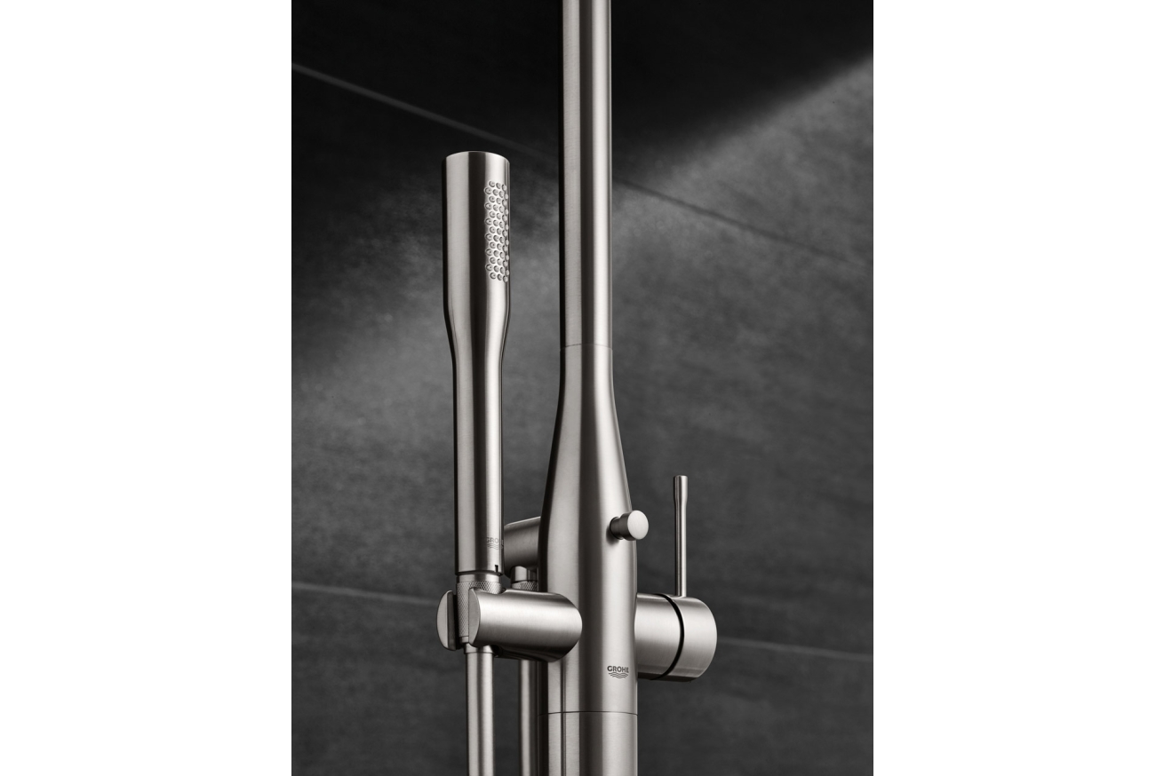 Душевая система GROHE Essence New со смесителем для душа, суперсталь (23741DC1)