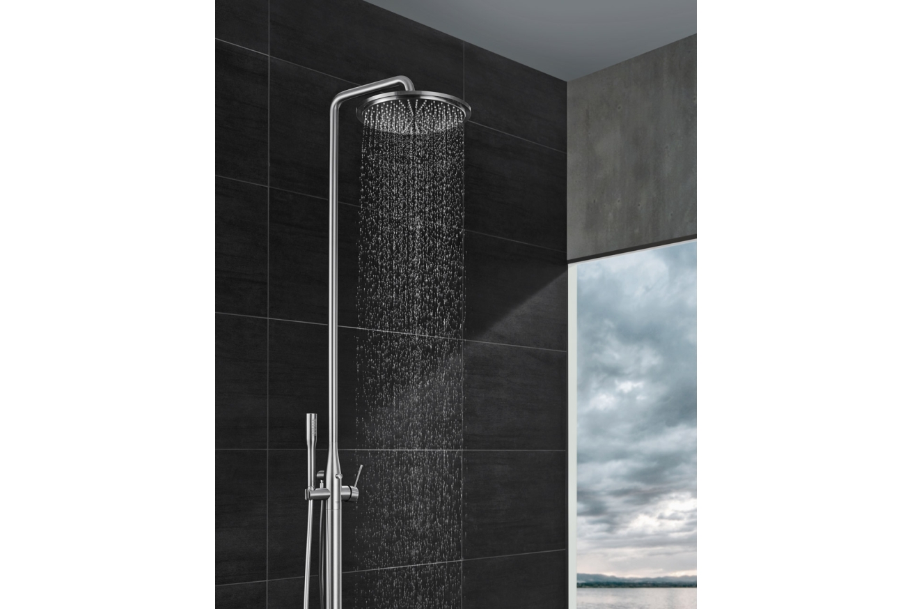 Душевая система GROHE Essence New со смесителем для душа, суперсталь (23741DC1)