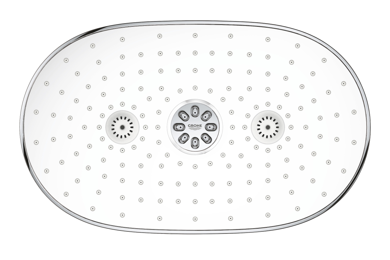 Верхний душ GROHE Rainshower SmartControl 360x220, 2 режима, 450 мм, белая луна (26254LS0)