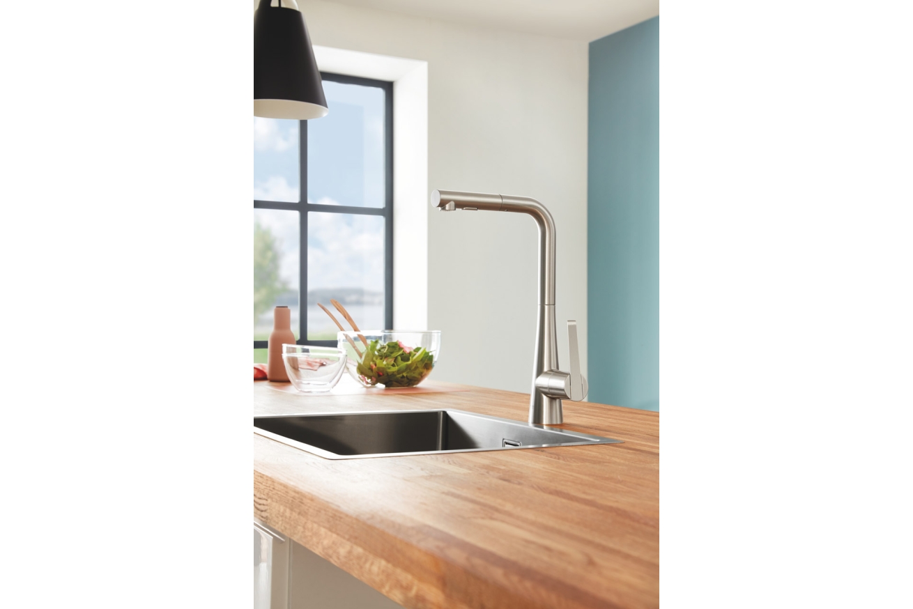 Мойка GROHE K700 60-S 55/45 1.0, нержавеющая сталь (31726SD0)