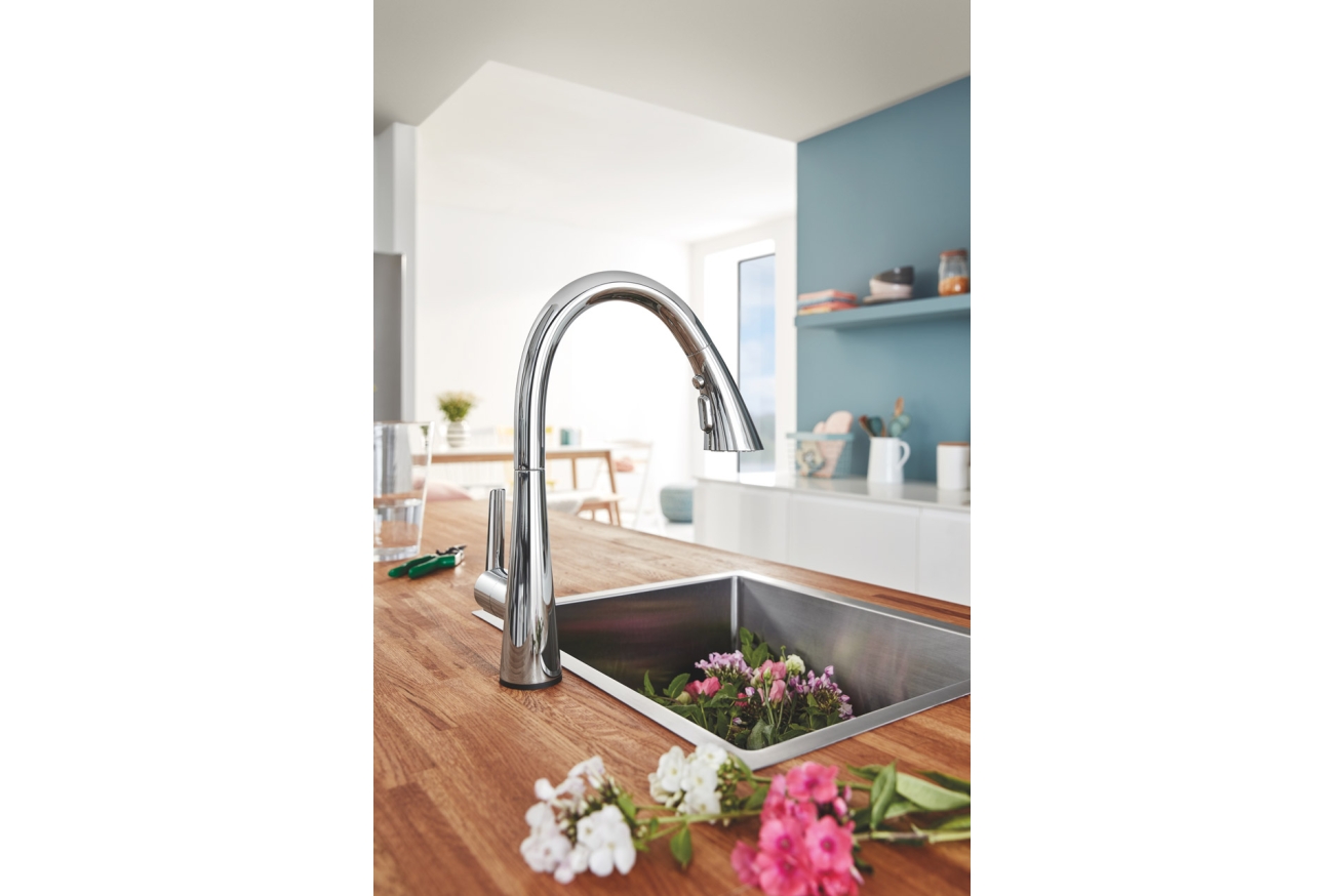 Мойка GROHE K700 60-S 55/45 1.0, нержавеющая сталь (31726SD0)
