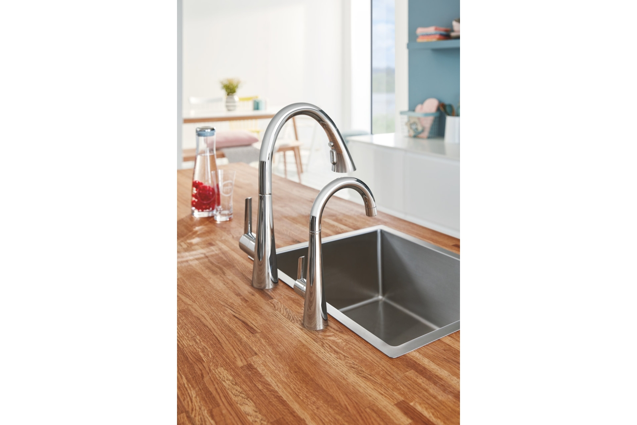 Мойка GROHE K700 60-S 55/45 1.0, нержавеющая сталь (31726SD0)
