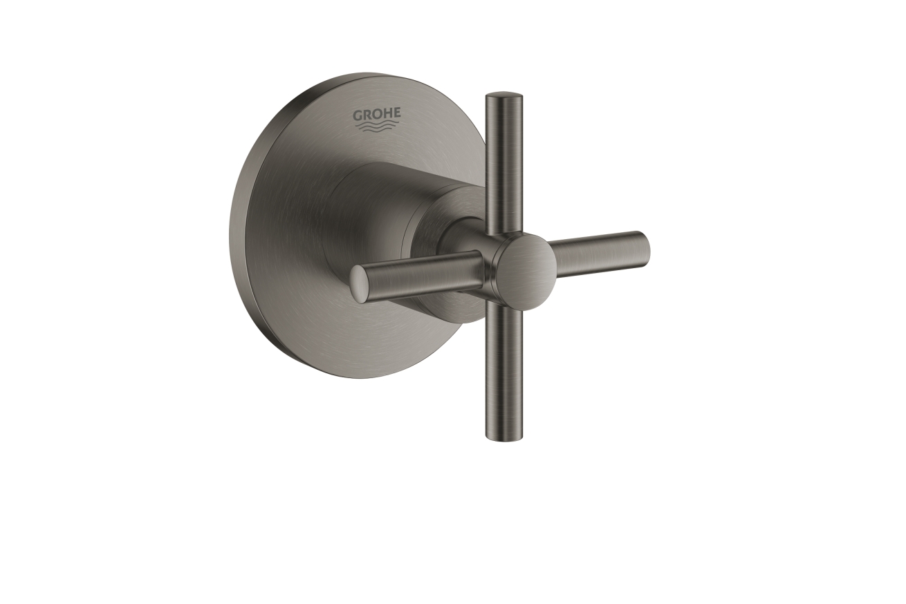 Внешняя часть вентиля GROHE Atrio, крестообразная ручка, темный графит матовый (19069AL3)
